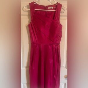 Calvin Klein Fuschia Silk Dress